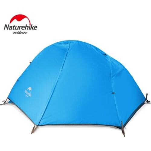 Naturehike Portable Ultralight Outdoor Camping Cycling Double Layers Waterproof 210T/20D Nylon Tents For 1 Person Nature Hike