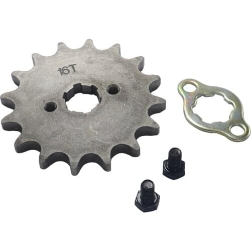 Front Engine 530# 20mm 16T Teeth Chain Sprocket With Retainer Plate Locker for Motorcycle Dirt Bike ATV