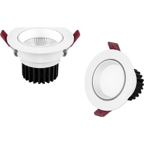 Dimmable COB Spotlight 7W 9W 12W 15W 18W LED Recessed Downlight Living Room Household Wall Washer Lamp Hole AC 110-240V indoor