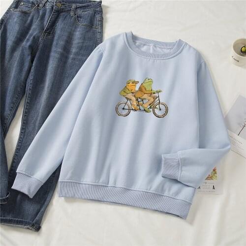 Crewneck Pullover Female Retro Fun Ulzzang Hoody Streetwear Ladies Cotton Oversized Sweatshirt Women Vintage Cartoon Clothing