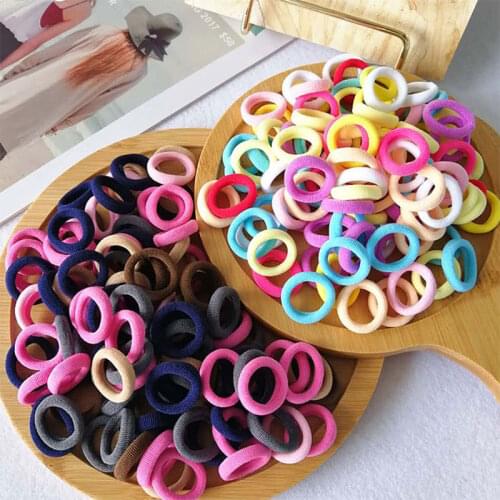 100pcs/lot Girls Hair Elastic Hair Rubber Band Hair Tie Decorate Hair Ring Rope Scrunchies Headwear Hair Accessories for Women