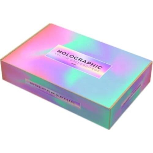 Luxury Custom Logo Cardboard Corrugated holographic Mailer Box Gift Packaging Boxes for Clothes