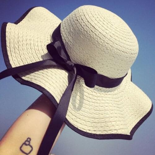 Tri-polar Womens Hat Beach Caps 2018 Panama Summer Straw Female Hat Summer Sunbonnet Straw Hat Ladies