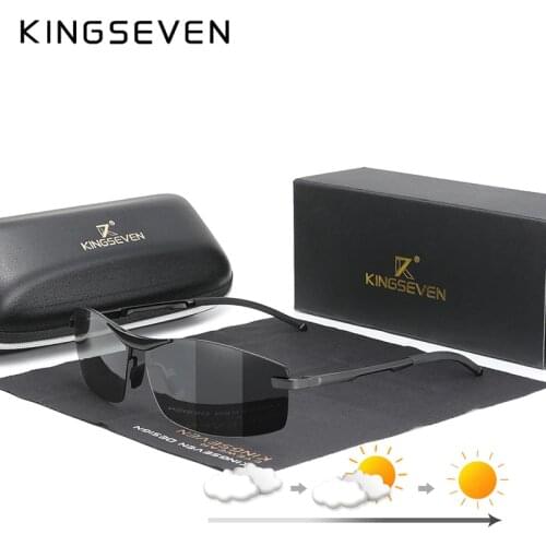 KINGSEVEN Aluminum Photochromic Sunglasses Polarized Mens Chameleon Glasses Male Sun Glasses Day Night Vision Driving Eyewear