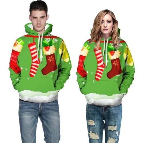 5XL Men hooded sweatshirt Christmas clothing 3d printing hooded pullover casual hoodies jacket men and women couple sweatershirt