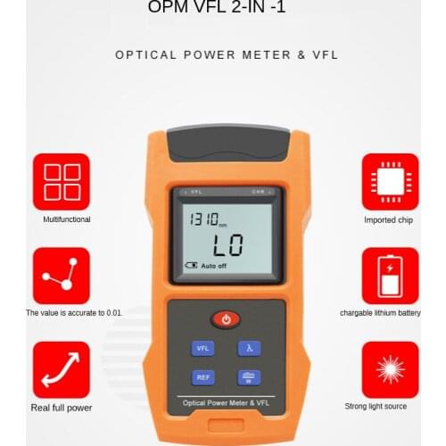 TL563 New 2-in-1 multifunctional optical power meter OPM visual fault locator fiber optic tester 5km 10km VFL