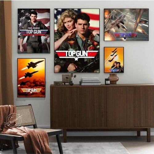 Top Gun Movie Poster Tom Cruise Fashion Wall Art Canvas Prints Picture For Living Room Home Decor Gift