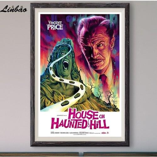V261 1959 House on Haunted Hill! Vintage Classic Movie Print Silk Poster Home Deco Wall Art Gift