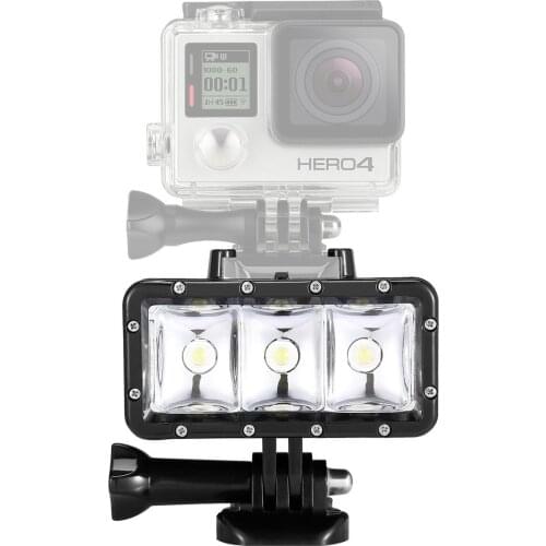 Waterproof High Power Dimmable LED Video POV Flash Fill Light Night Light for GoPro Hero 4 3+ 3 for xiaomi Yi Action Camera