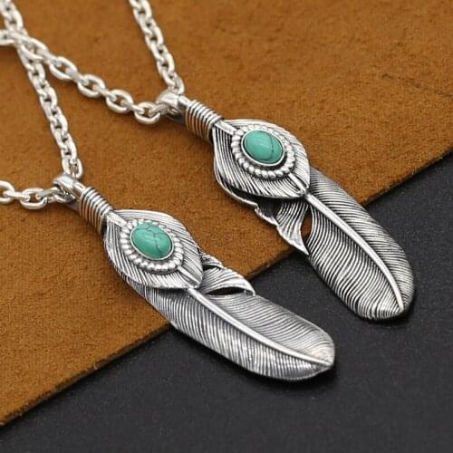 S925 Sterling Silver Jewelry Vintage Thai Silver Takahashi Goro Handmade Eagle Feather Male And Female Fashion Pendants