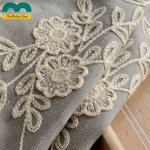 Factory Direct Embroidered Curtains for Living Room Dinning Room Window Screening Decorative Pastoral Style Wheat Ear Explosion