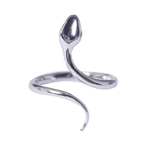 Animal Snake Rings Authentic 925 Sterling Silver Jewelry For Women Original Design Lady Fashion Accessories