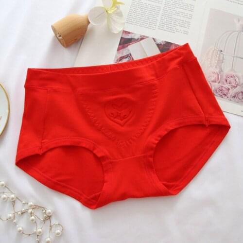 Womens underwear cotton midwaist sexy belly pants cotton embossed buttock shaping large size triangle pants buttock wrap