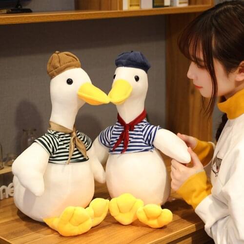 1pc 30-75CM Lovely Dressing Duck Plush Toys kawaii Animal Duck Dolls Stuffed Soft Pillow for Children Baby Birthday Gifts
