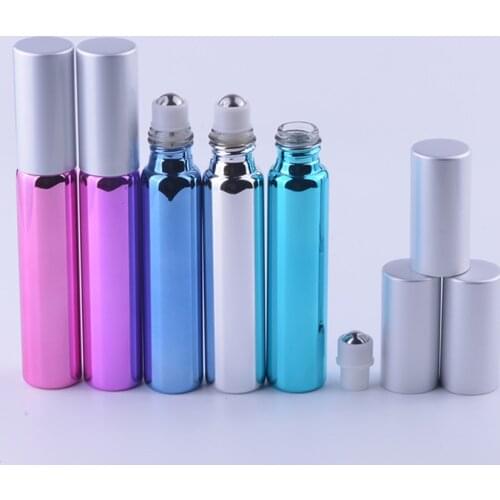 1Pcs Empty 10ML Stainless Steel Metal Roll on Bottles Essential Oil Perfume Roller Small Size Refillable Containers Hot
