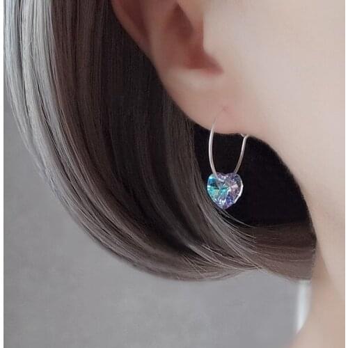 Summer Colorful Love Dangle Earrings Female Transparent Stars Drop Earrings for Women Jewelry