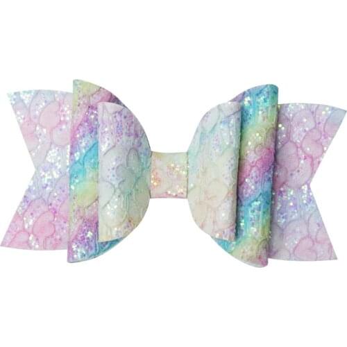 30Pcs Fashion 5 inch Large Mint Cheer Hair Bow chunky Ribbon Bows Hairpins With Alligator Clips Hair Accessories Chunky Glitter