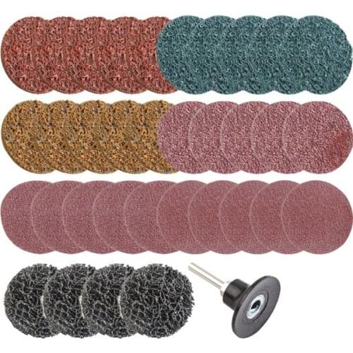 35Pcs Sanding Discs Set 2inch Quick Change Surface Conditioning Discs for Grind Polish Finish Rust Paint Removal