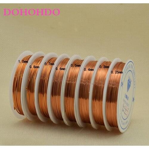 Silver/gold/rose gold 0.2-1mm copper wire for Bracelet Necklace DIY Colorfast Beading Wire Jewelry Cord String for Craft Making
