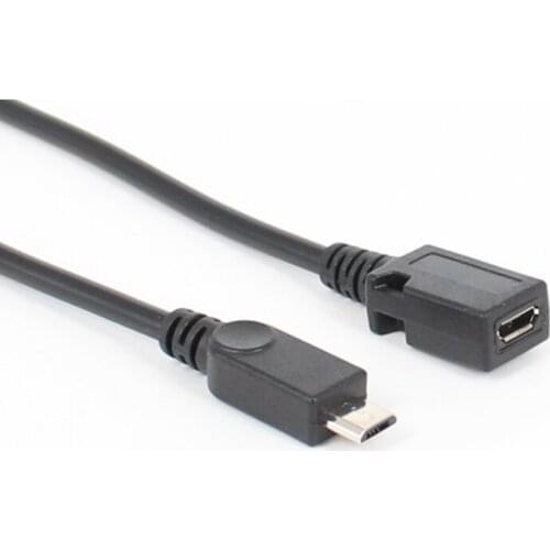 5pcs/lot High Quality M/F Micro USB 2.0 Type B Male To Female Extension Cable Wire Extender Charging Cable Cord
