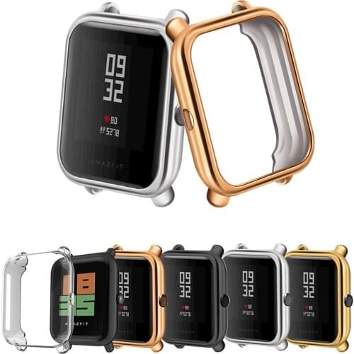 Smart Watch Protector Case for Huami Amazfit Bip Accessories Soft TPU Bumper Cover for Amazfit Bip Case