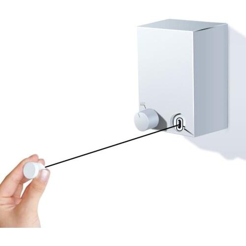 Balcony Invisible Shrinking Clothesline Without Perforation Wall Hanging Indoor Telescopic Wire Rope Hotel Bathroom Drying Rack