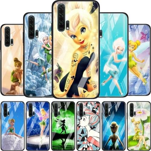 Tempered Glass Cover Wendy Tinkerbell For Honor 30 20 10 9X 8X Lite Pro Plus Silicone Phone Case Coque Shell