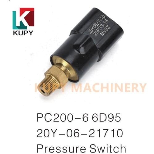 Pressure Switch Sensor Oil Pressure Switch Sensor Excavator Accessories 20Y-06-21710 for Komatsu Excavator 6D95 PC200-6