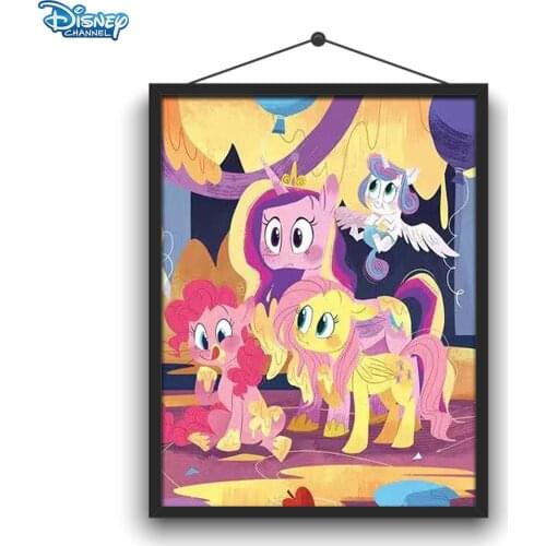 Disney Diamond Painting 5D DIY My Little Pony Painted Line Cartoon Image Sticker Diamond Embroidery Handmade Decoration
