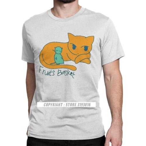 Men T-Shirt Kyo Yuki Fruits Basket Novelty Cotton Tee Shirt Camisa Anime Sohma Tohru Furuba Manga Animals Tshirt Male