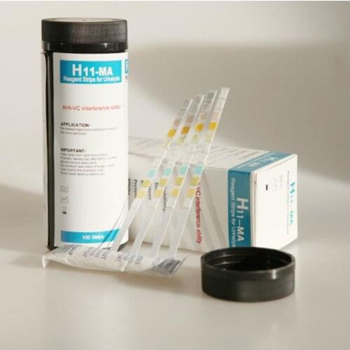 URS-11MA urobilinogen, bilirubin, ketone, blood, protein, nitrite, leukocytes, glucose, specific gravity, pH, micro albumin