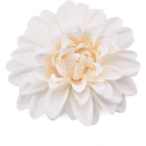 6pcs Dahlia Artificial Silk Flowers Heads For Wedding Decoration Rose DIY Wreath Gift Box Scrapbooking Craft Fake Flower Head