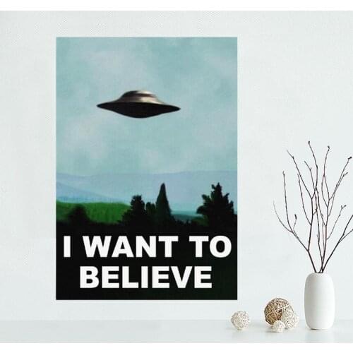 Nice X Files I Want To Believe TV Poster Custom Canvas Poster Art Home Decoration Cloth Fabric Wall Poster Print Silk Fabric