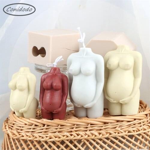 Pregnant Women Modeling Silicone Candle Molds DIY Handmade Epoxy Crafts Decorate Multipurpose Plaster Mould Two Size Aroma
