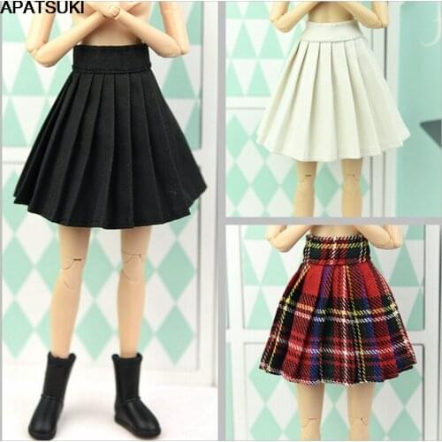 Fashion 1/6 Dolls Accessories Doll Clothes For Barbie Doll Outfits Pleated Skirt Cosplay Student Skirts For Barbie Dollhouse Toy