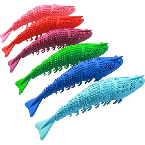 Soft Silicone Catnip Shrimp Toothbrush Toy Pet Molar Stick Cleaning Teeth Interactive Cats NEW Dental Massage Claws Thumb Funny