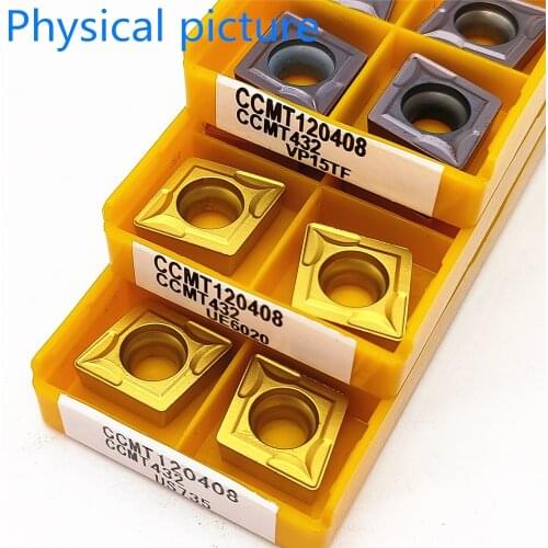 10PCS CCMT120408 VP15TF/UE6020 /US735 Stainless Steel Cutting Tools Carbide Inserts Lathe Tools High Quality Turning Insert