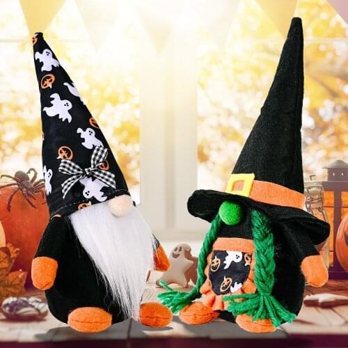 2021 New Halloween Skeleton Dwarf Doll Creative Faceless Doll Home Party Decoration Desktop Ornaments For Kids Gift