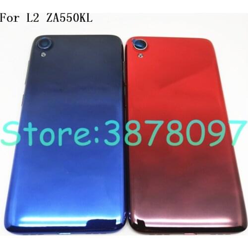 Original New 5.5" For Asus Zenfone Live L2 ZA550KL Battery Cover Door Back Rear Cover With Power Buttons+Camera Lens