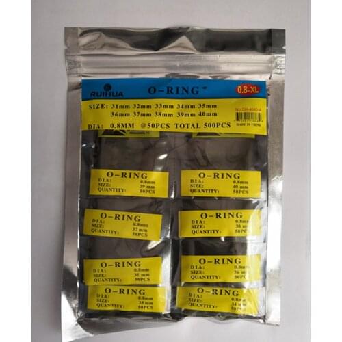 0.8MM 0.9mm Dia Rubber O Ring Waterproof Round Watch Back Gasket Rubber Seal Washers Set Watch 31-40mm watch parts