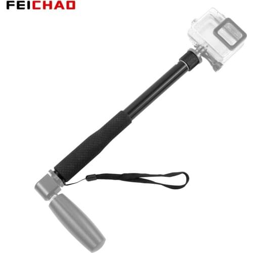 Selfie Stick 4 Sections Extension Pole Handle Grip Monopod 1/4 Screw for Insta360 Paranomic Camera for Gopro Xiaoyi Action Cam