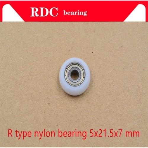1PCS 3d printer pulley 5mmx21.5mmx7mm nylon plastic pulley spherical arc ball bearing include 625ZZ bearing R5x21.5x7