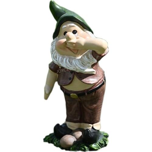 GNOME STATUE SCULPTURE OUTDOOR DWARFS ORNAMENTS DECORATIONS GNOME FIGURINE FOR GARDEN DECORATION
