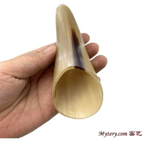 Tibet Natural Small Yak Horn Crafts 12-13cm Guasha Treatment Tool Massage Sticks Tea Spoon