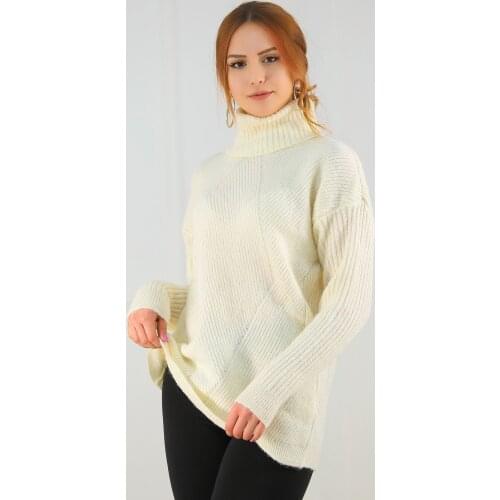 Turtleneck Knitwear Ecru-7421.1320