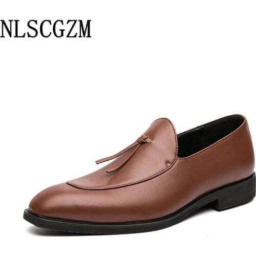 Formal Slip on Shoes Men Italian Coiffeur Oxford Shoes for Men Wedding Dress Office 2021 Mens Dress Shoes Loafers Zapatos Hombre