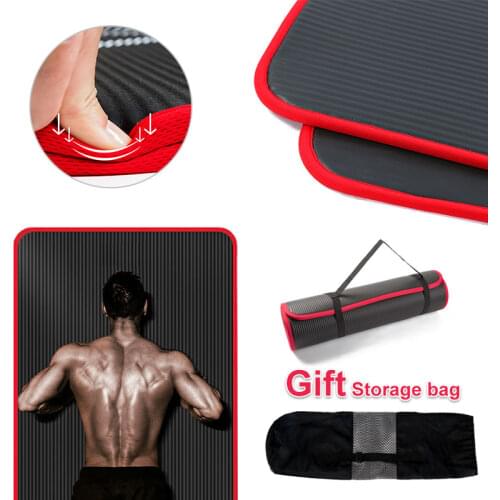 Thickened 183*61cm Fitness Mat 10mm for Beginner Gym Mats Sports Training Fitness Pilates коврик для йоги Tasteless Yoga Mats