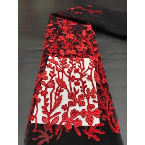 High Quality Lace Fabric Sequin Embroidery French Tulle Mesh Cloth Design DIY Sewing Evening Dress Party Wedding Dress 5 Yards