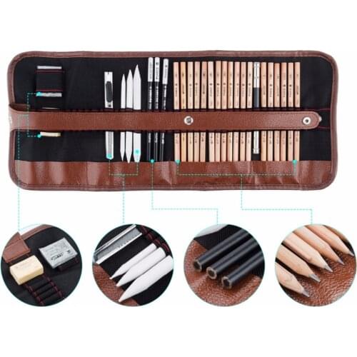 1 Pcs Multifunction 36 Hole Pencil Case Clay Sculpture Tool Storage Bag Toolkit Carve Canvas Fabric 5 Type