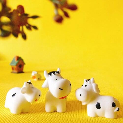 10 Pcs/plastic cow sheep/doll house decor/fantasy miniatures/fairy garden gnome/moss terrarium decor/crafts/bonsai/figurine